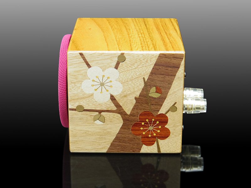 画像6: 木象嵌、本欅　寄木細工キューブスピーカーHC-TY090　≪ペア≫